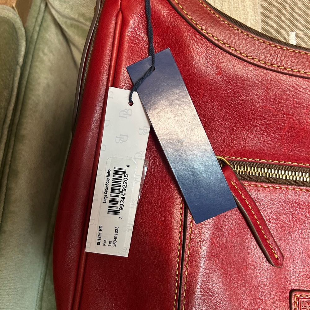 Dooney & Bourke Nwt Red Hobo Cross Body Bag. - Picture 12 of 13